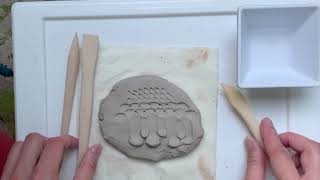 Creating surface decoration with wooden modeling tools