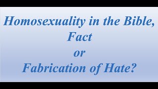 Homosexuality in the Bible 4 Leviticus 18:22, 20:13