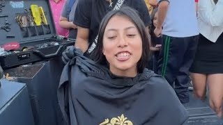 Woman Shaving Her Head
