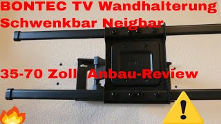 BONTEC TV Wandhalterung Schwenkbar Neigbar 35 70 Zoll  Anbau  Review