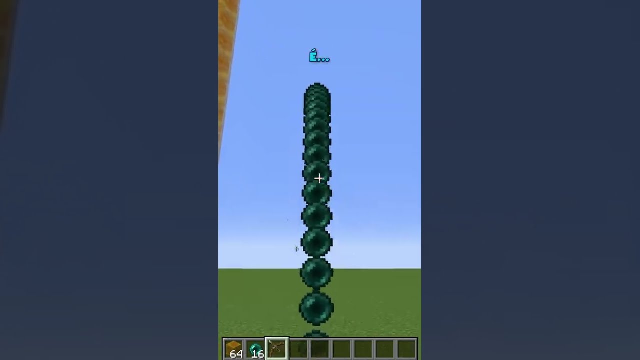 MINECRAFT MAS, EU TENTEI ACERTAR A FLECHA NA PÉROLA #Shorts