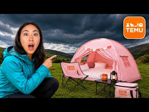 WE SURVIVED CAMPING USING ONLY TEMU ITEMS!