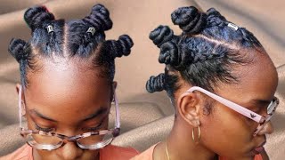 Bantu Knot Style On Natural Hair| Cute &amp; Easy Protective Style