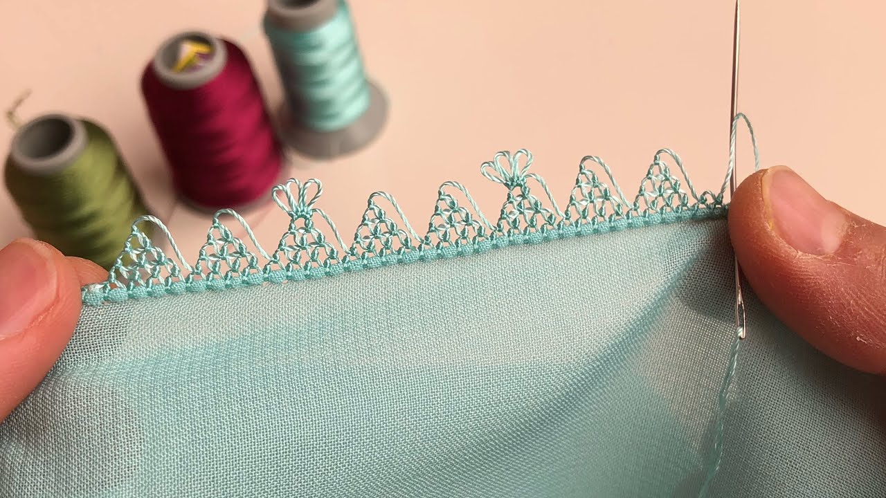 Görenin gözü kalır şahane Alımlı iğne oyası Mint yeşili yazma üzerine iğne oyası modeli iğne oyası…