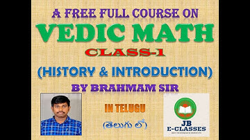 VEDIC MATH CLASS-1 [HISTORY AND INTRODUCTION]