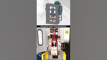 Cam Mechanism in Eccentric Press #mechanical #3ddesign #working #cnc #machine #manufacturing