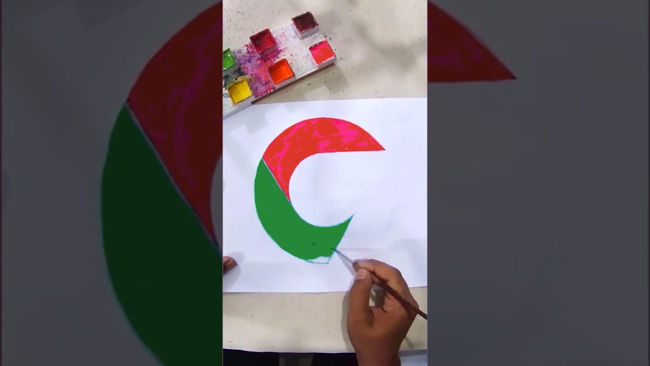 How to draw the Google Chrome logo 