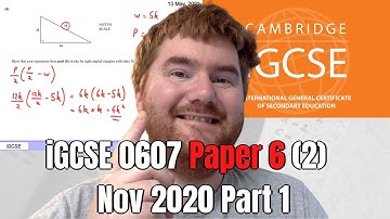iGCSE 0607 Maths Paper 6 (2) Nov 2020 Investigation Part 1