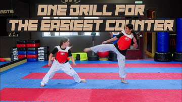 Taekwondo Counter-Attack Drill! Master the Slide-Back Roundhouse | W1 Taekwondo