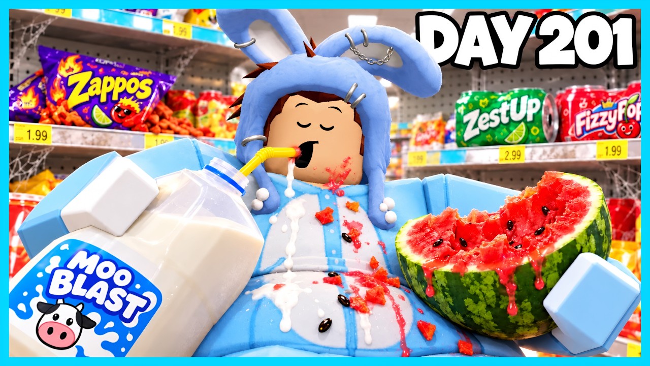 MIPAN & ZUZUZU Tantangan 100 Hari Makan Banyak Dan Jadi Gendut! ROBLOX