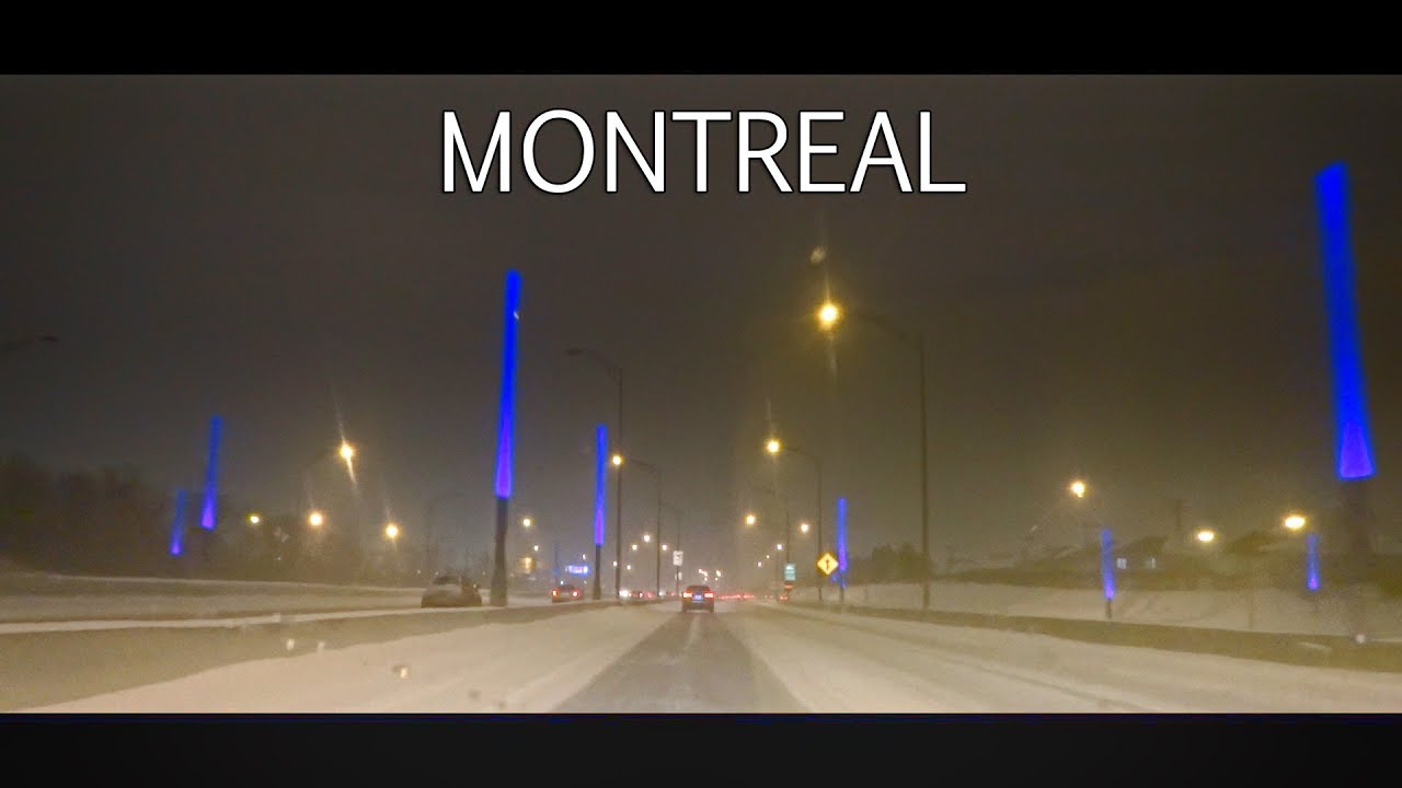Driving during Snow Storm and Freezing Rain in Montreal - YouTube
