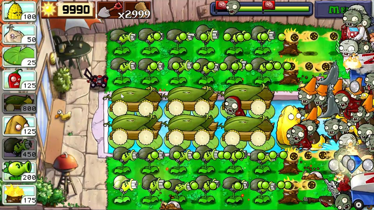 Plants vs. Zombies FREE Adventures HACK Top Cannon & Repeaters