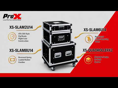 ProX XS-SLAM2U14 2U Vertical Shockmount Rack Case 14
