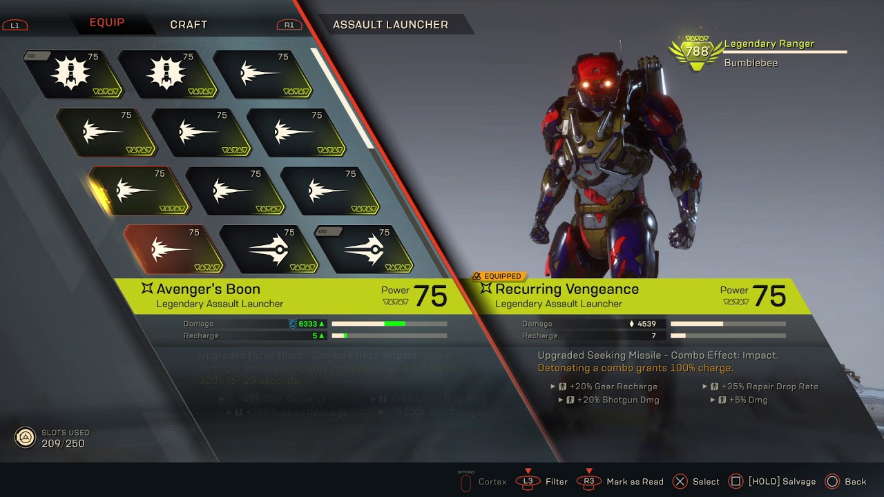 Anthem legendary Ranger build Bumblebee (Combo Build) - YouTube