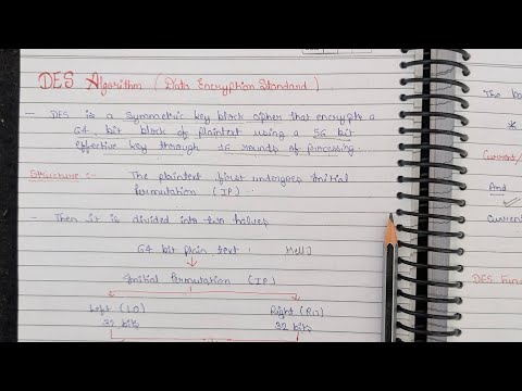 Lec 12 || DES Algorithm ( Data Encryption Standard ) | Symmetric Key Block Cipher | Information Sec.