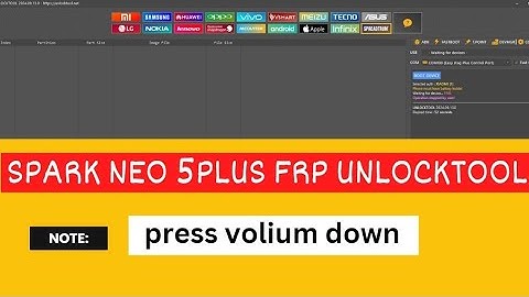 Spark NEO 5plus frp bypass unlocktool 1 click🤫