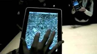 Démonstration iPad d'Apple - Google Maps - 27/01/2010