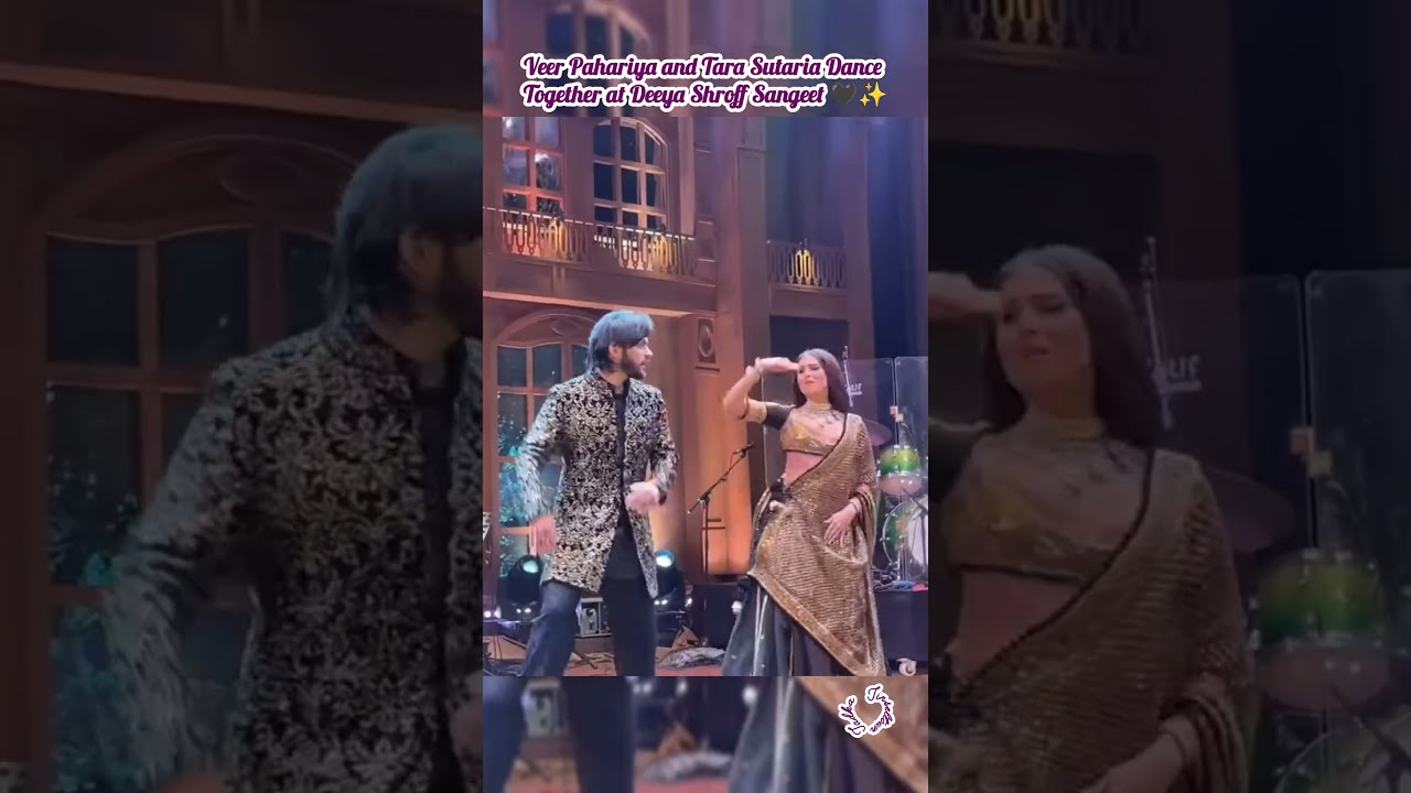 Veer Pahariya and Tara Sutaria Steal the Spotlight at Deeya Shroff Sangeet 🖤✨