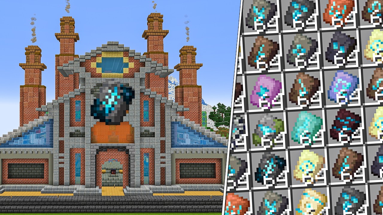 I Built a ARMOUR TRIM FACTORY in Minecraft Hardcore!