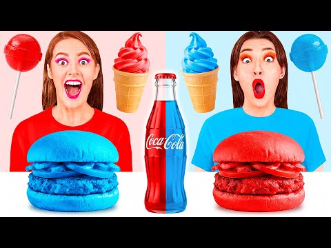 Red Food vs Blue Food Challenge | Edible Battle by Fun Challenge