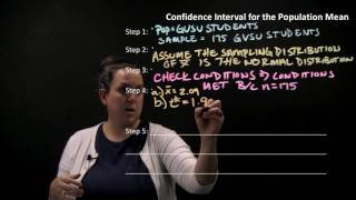 Example of a Confidence Interval for Mu