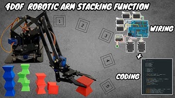4DOF Robotic Arm - Stacking Function: Code and Diagram