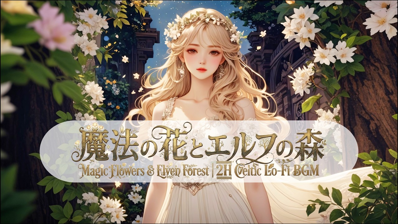 【フリーBGM・ケルト音楽】魔法の花とエルフの森ーMagic Flowers & Elven Forest | 2H Celtic Lo-Fi BGM【Gothic Celtic music】
