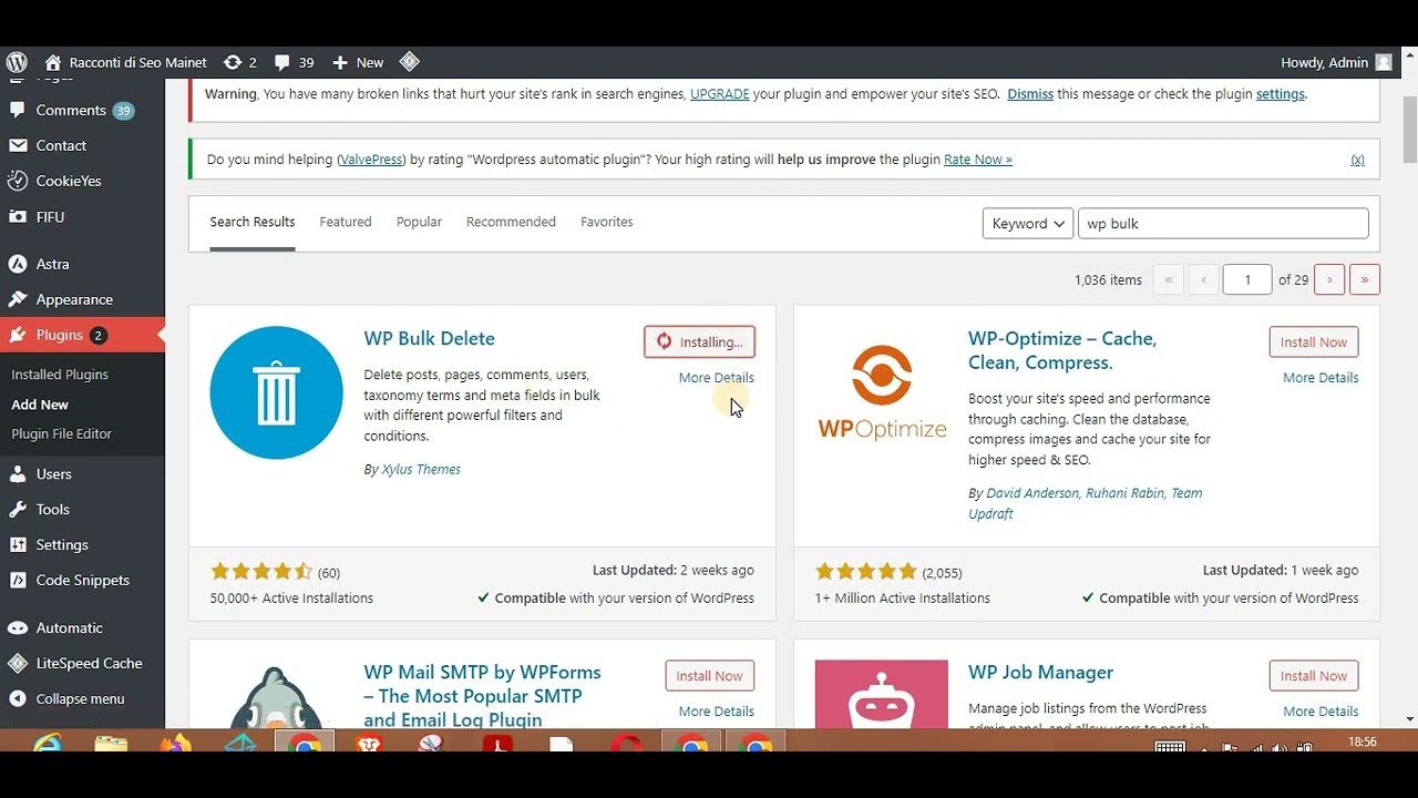 Bulk deleting comments in wordpress using wp bulk delete plugin - YouTube
