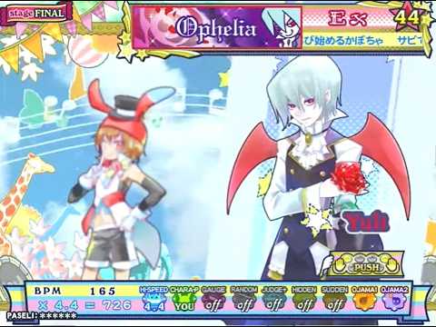 [ポップン]Lv44→43 サビで突然架空の人名を叫び始めるヴィジュアル／Ophelia EX