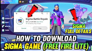 Sigma Game (Free Fire Lite) Sigma Game Full Details Video - RY Gaming Star
