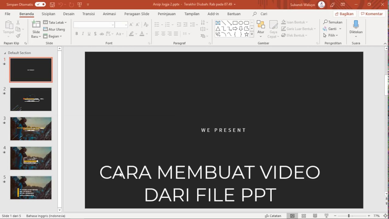 Cara Mengubah Powerpoint 2007 Menjadi Video