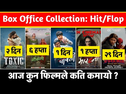 Toxic 2nd, Masterni 7th, Spyder Man Brand New Day 29th, Gauthali 42nd & Parvati Advance Booking,
