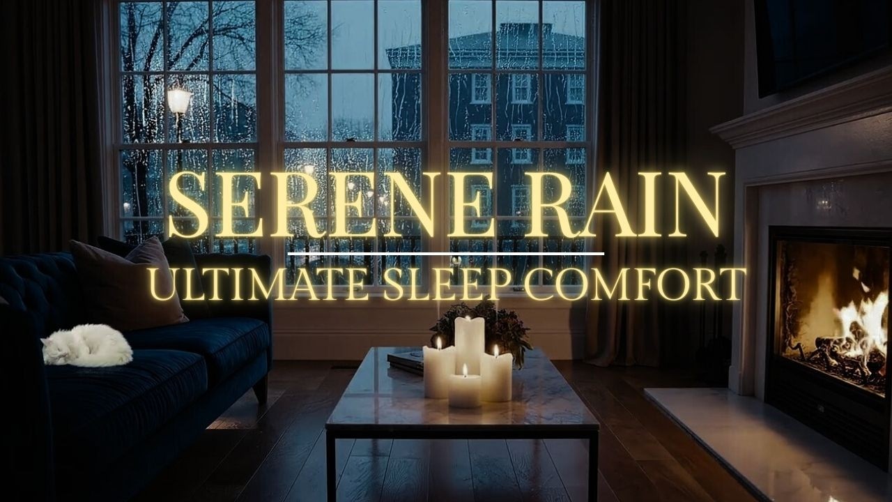 Relaxing Rain at Home | Soft Piano & Fireplace for Inner Peace