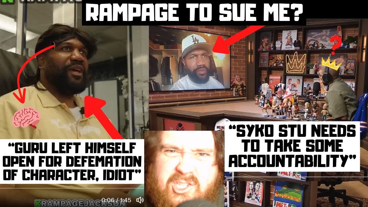 Rampage Jackson THREATENS TO SUE ME? Then BLAMES Syko Stu In Recent Interview? My Reaction