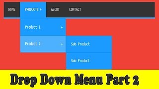 Simple Drop Down Menu Using HTML and CSS Part 2