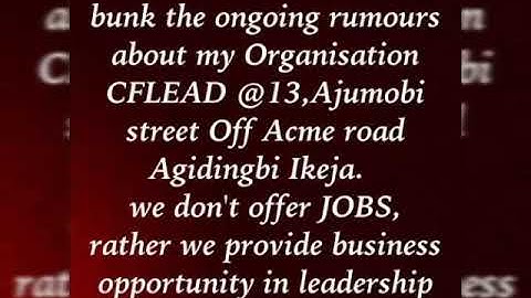 Disclaimer to debunk rumours of fake job venue