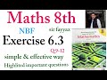 Maths class 8th | exercise 6.3 | ex 6.3 | Q 9-12 | unit 6 | Algebra and sequence | NBF | grade 8