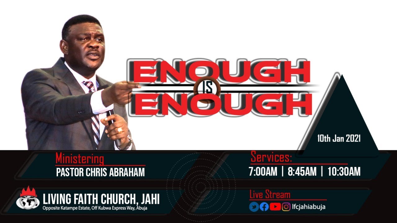 ENOUGH IS ENOUGH SERVICE 3RD Service | 10.01.2021 | With Pst Chris Abraham