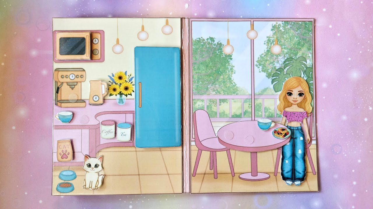 Printable paper dollhouse tutorial/DIY