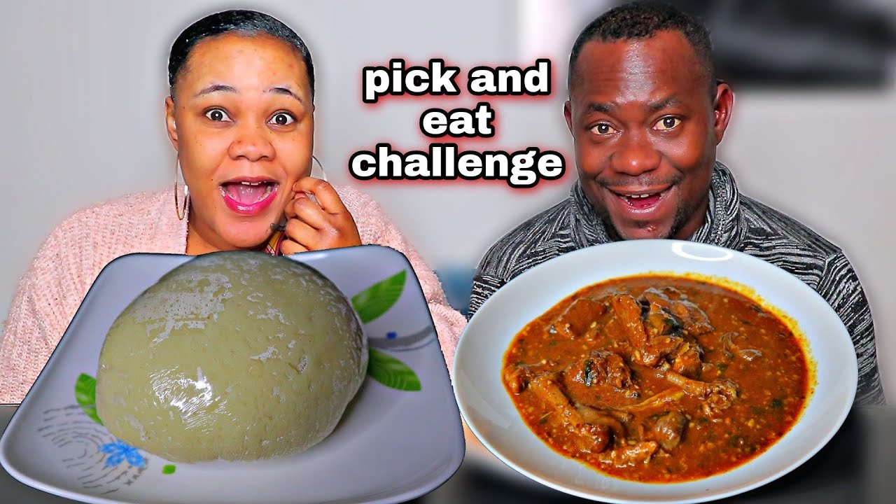 Мукбанг-челлендж «Выбери и съешь» | Мукбанг с супом фуфу и огбоно | Мукбанг с африканской едой