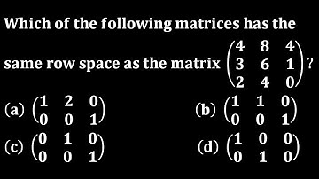csir net dec 2014 same row space its properties