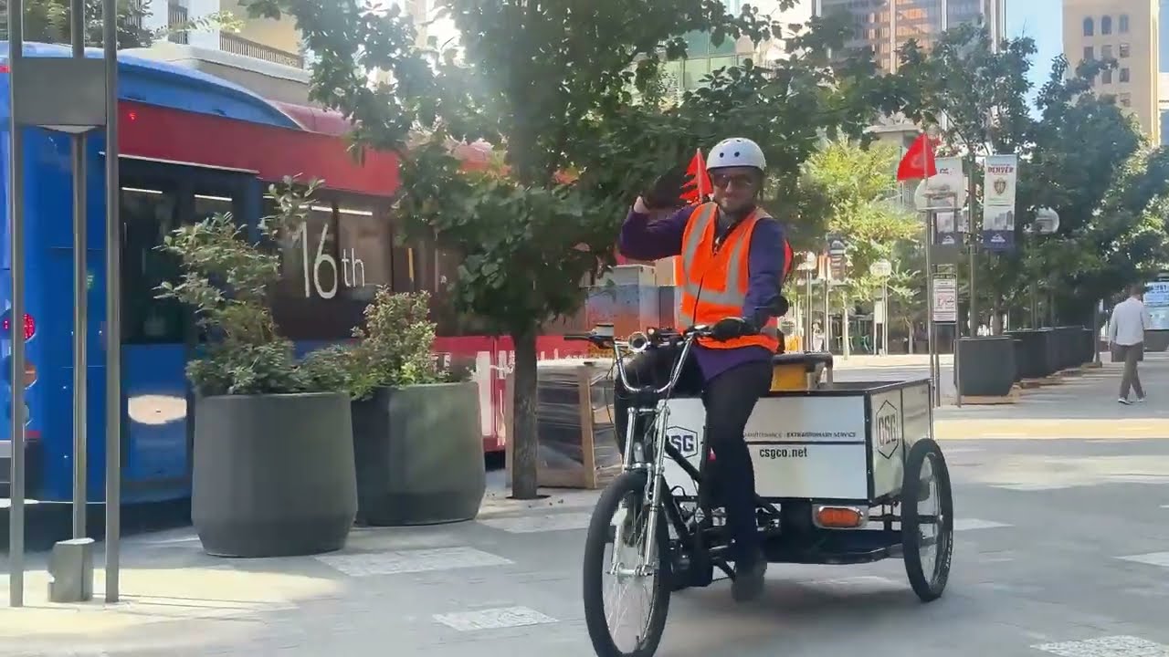 Meet Bubbles, CSG's eco-friendly bike-transported pressure washing