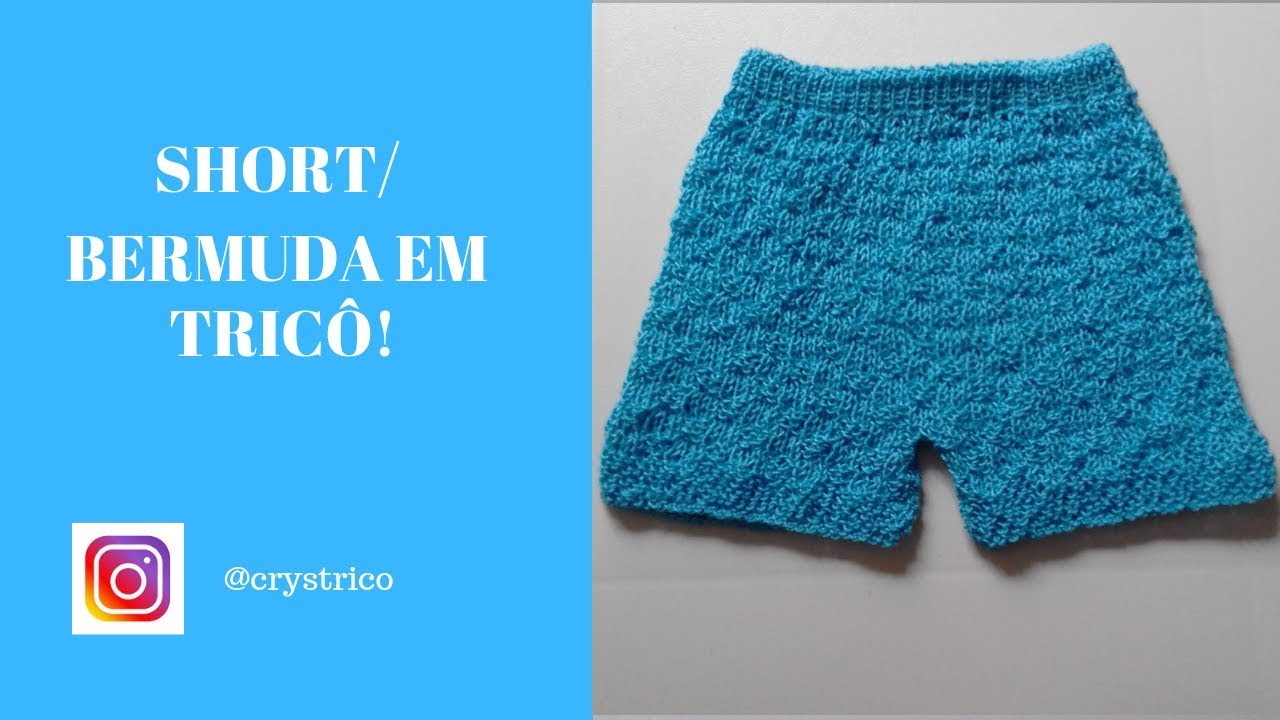 Short Bermuda Infantil em Tricô!