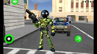 Army US Stickman Rope Hero Gangster Crime OffRoad Android Gameplay HD. screenshot 2