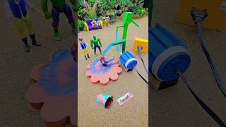 Mini hand pump water science project with concrete mixer cow farm mini tractor video #waterpump #yt