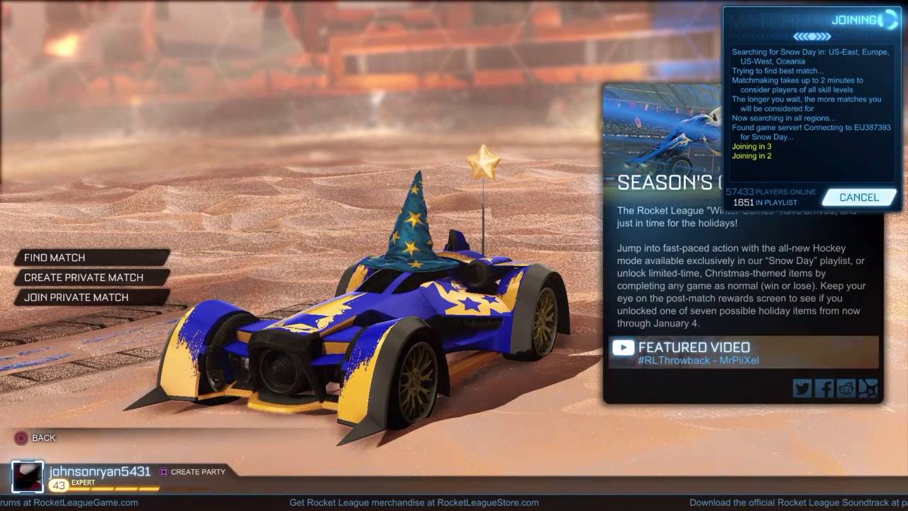 Rocket league Snow Day (Ice Hockey) PS4 Gameplay