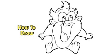 Baby Taz Drawing From Baby Looney Tunes | How To Draw Baby Taz From Baby Looney Tunes | Drawing Baby Taz Drawing From Baby Looney Tunes | How To Draw Baby Taz From Baby Looney Tunes | Drawing