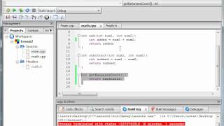 C++ Tutorial 7:  Splitting Variables among Header files