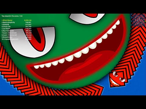 WormsZone.io Pro Giant Slither Snake Top 01/Trolling Best World Record WormsZoneio Best Gameplay#606