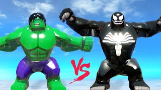 HULK SMASH CARS | Angry Hulk Epic Transformation Battle vs Red Hulk Venom | LEGO Marvel Superheroes